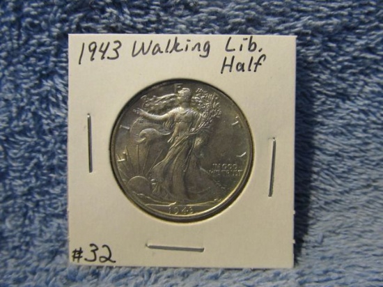 1943 WALKING LIBERTY HALF UNC