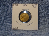 1927 $2.50 INDIAN HEAD GOLD PIECE BU