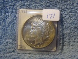 1921 PEACE DOLLAR BU