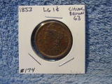 1853 LARGE CENT BU-BROWN