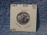 1927 STANDING LIBERTY QUARTER (SHARP) BU