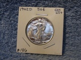 1942D WALKING LIBERTY HALF BU