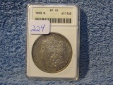 1893 MORGAN DOLLAR ANACS XF45