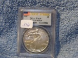 2007 SILVER EAGLE NGC MS69 FIRST STRIKE