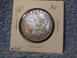 1921 MORGAN DOLLAR AU