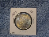 1923 PEACE DOLLAR BU