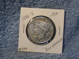 1926S PEACE DOLLAR XF-RIM DING