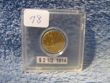 1914 $2.50 INDIAN HEAD GOLD UNC