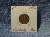 1852 $2.50 LIBERTY HEAD GOLD AU