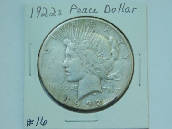 1922S PEACE DOLLAR F