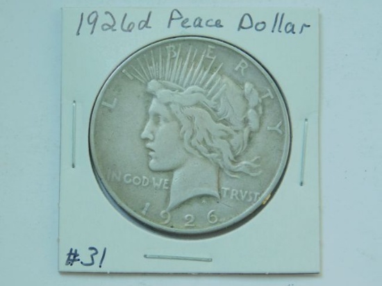 1926D PEACE DOLLAR F+