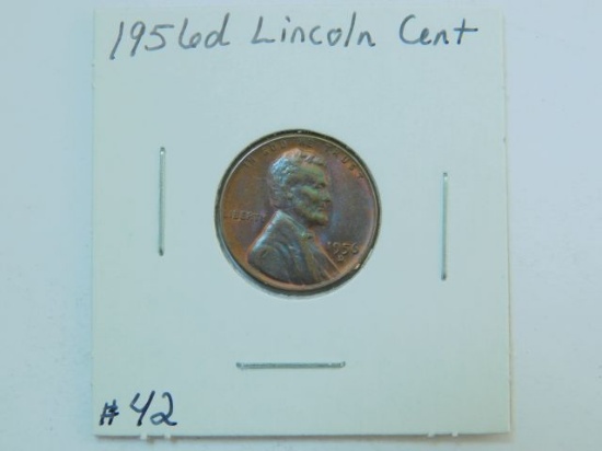1956D LINCOLN CENT (NICE TONING) BU