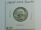 1964D WASHINGTON QUARTER BU