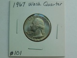 1967 WASHINGTON QUARTER BU