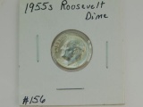 1955S ROOSEVELT DIME BU