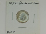 1954S ROOSEVELT DIME BU