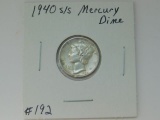 1940S/S MERCURY DIME AU