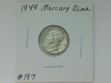 1944 MERCURY DIME AU