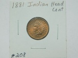 1881 INDIAN HEAD CENT BU RB