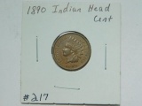 1890 INDIAN HEAD CENT AU