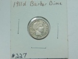 1911D BARBER DIME XF