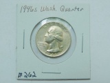 1946S WASHINGTON QUARTER AU