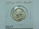 1948D WASHINGTON QUARTER AU