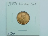 1947S LINCOLN CENT BU RED