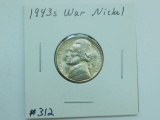 1943S JEFFERSON WAR NICKEL BU