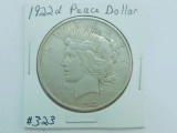 1922D PEACE DOLLAR VF