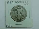 1927S WALKING LIBERTY HALF VG