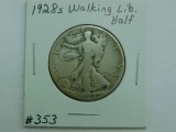 1928S WALKING LIBERTY HALF VG