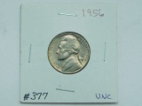 1956 JEFFERSON NICKEL BU