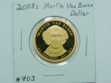 2008S MARTIN VAN BUREN DOLLAR PF