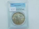 1922 PEACE DOLLAR PCGS MS62