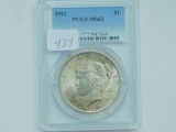 1922 PEACE DOLLAR PCGS MS62