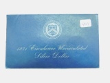 1971S SILVER IKE DOLLAR IN BLUE ENVELOPE BU