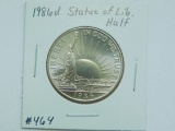 1986D STATUE OF LIBERTY COM. HALF BU