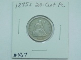 1875S 20-CENT PIECE XF+