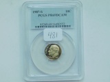 1987S ROOSEVELT DIME PCGS PR69 DCAM