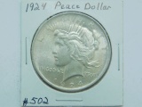 1924 PEACE DOLLAR BU