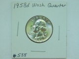 1958D WASHINGTON QUARTER BU