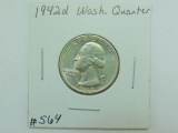 1942D WASHINGTON QUARTER AU