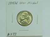 1943D JEFFERSON WAR NICKEL BU