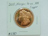 2011 MORGAN 1/4-OZ. COPPER ROUND PF