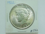 1922 PEACE DOLLAR BU