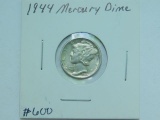 1944 MERCURY DIME AU