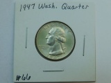 1947 WASHINGTON QUARTER BU