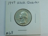 1949 WASHINGTON QUARTER UNC