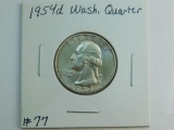 1954D WASHINGTON QUARTER BU